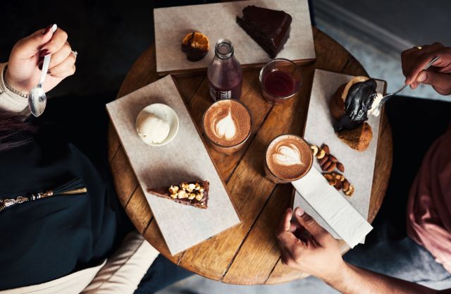 Artisan Coffee with cake