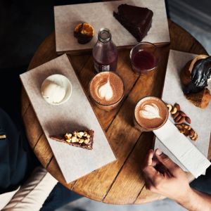 Artisan Coffee with cake