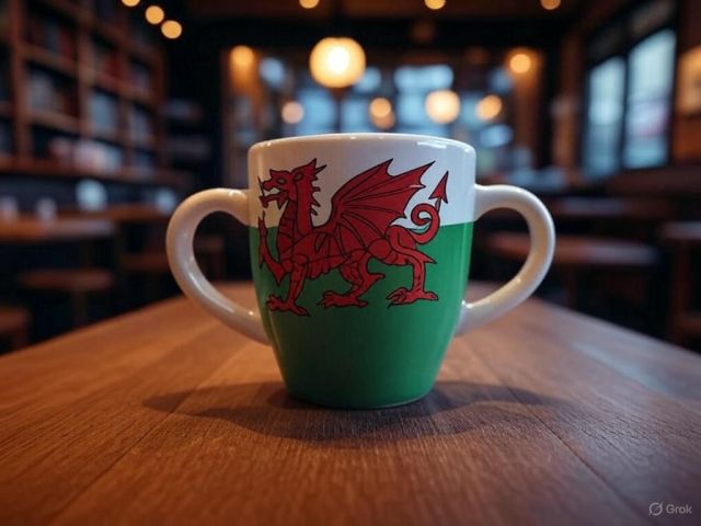 Coffee Cup Wales Flag